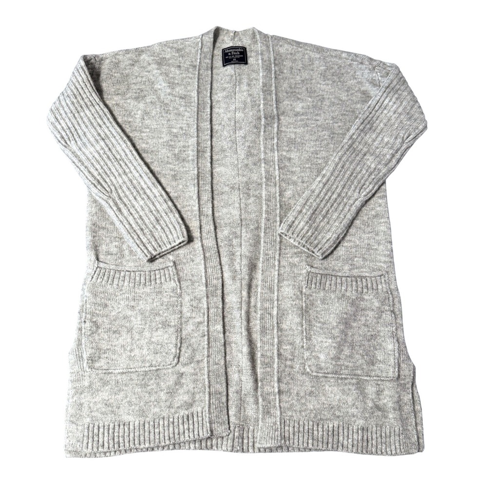 Abercrombie & Fitch Cardigan Sweater Womens XS Long‎ Line Open Front Knit Cozy